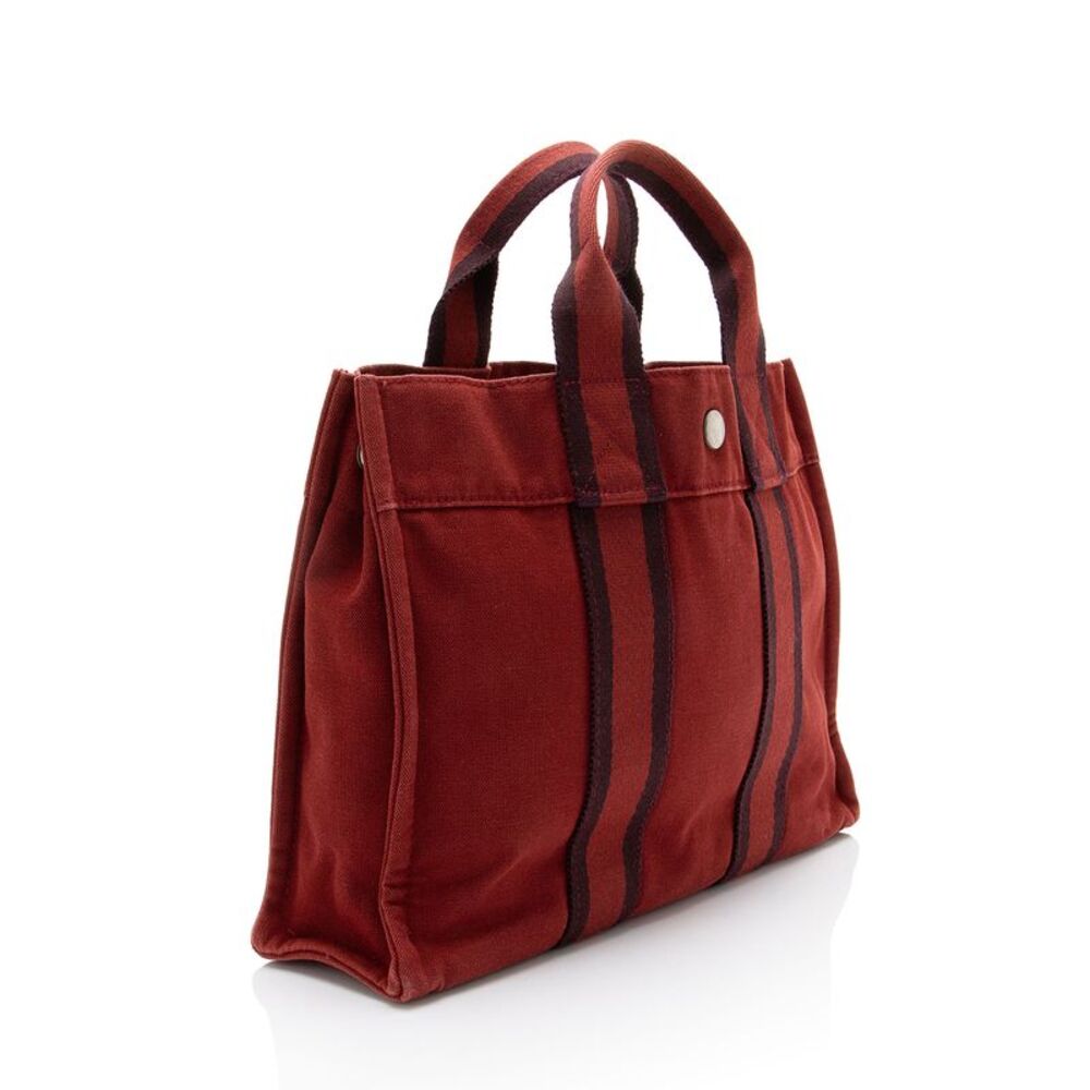 Hermes Canvas Herline PM Tote - Picture 2 of 14